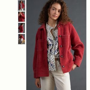 Anthropologie Greylin Houndstooth Shirt Jacket